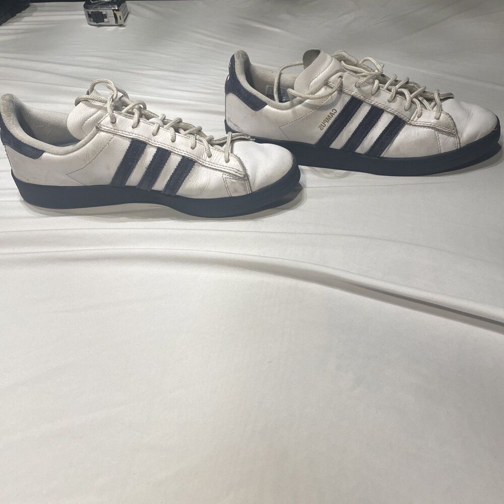 Adidas Campus mirrored lines pack white NAVY blue bird HP9104 size 10 1/2